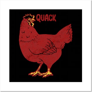 Quack Chicken Red Posters and Art